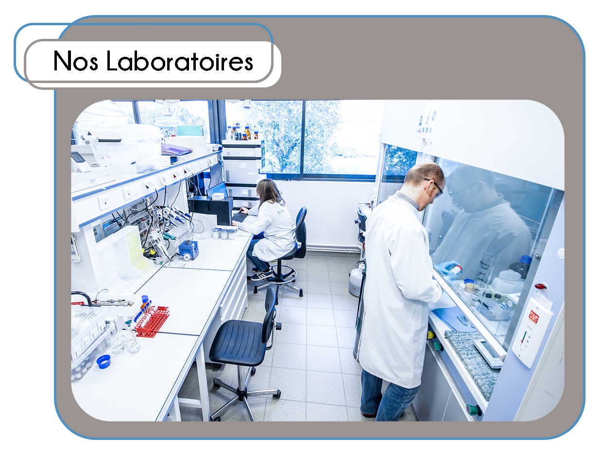 Accès page laboratoire depuis page accueil pour analyse recherche et développement